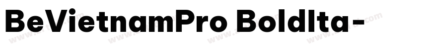 BeVietnamPro BoldIta字体转换